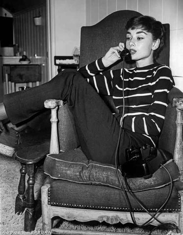 Audrey Hepburn on the Phone Reproduction Art Print
