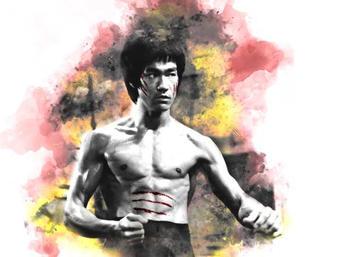 11x14 Bruce Lee, Enter The Dragon, Watercolor Art Print