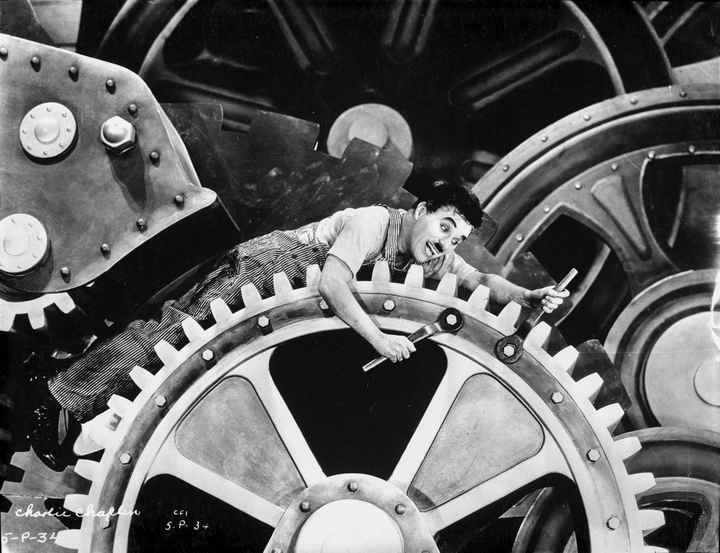 Charlie Chaplin Modern Times Reproduction Art Print
