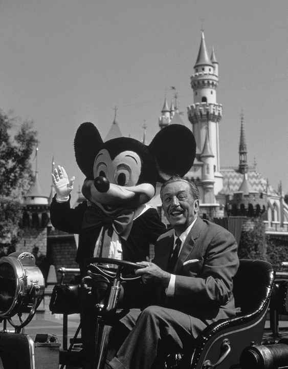 Walt Disney & Mickey Mouse Reproduction Art Print